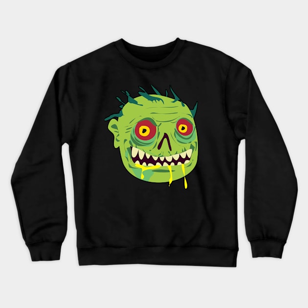 🧟 Undead Zombie – Scary Man-Eating Creature of the Night Crewneck Sweatshirt by Pixoplanet